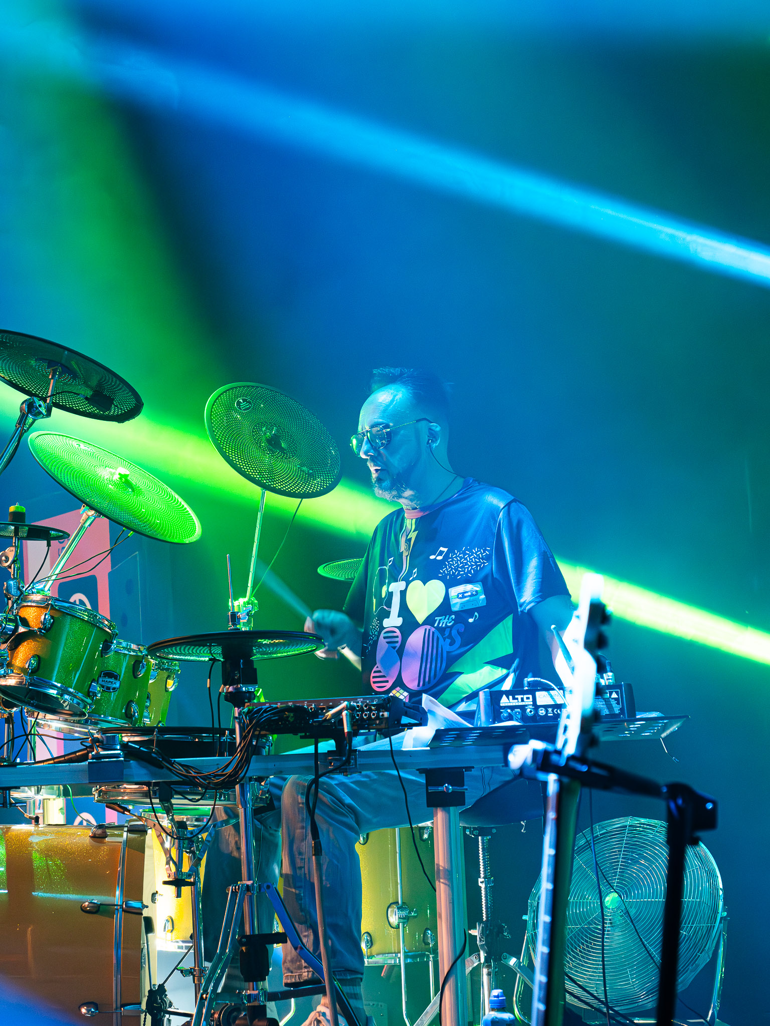 The Rubix Effect drummer keeping the rhythm during live concert